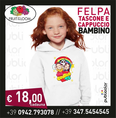 Felpa cappuccio tascone - felpa,
