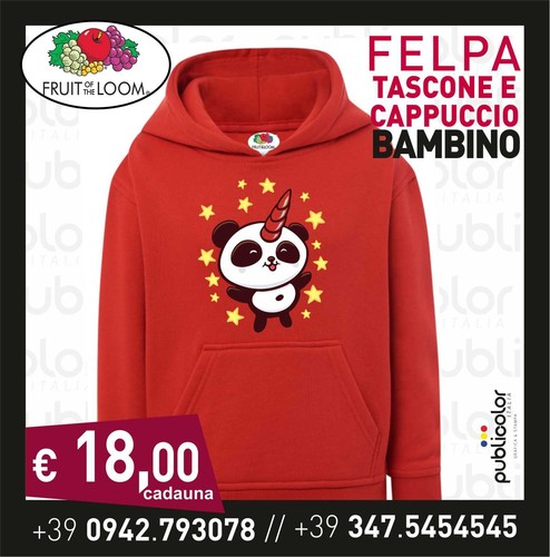 Felpa cappuccio tascone - cappuccio,